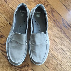 Women’s crocs slip on boat shoes